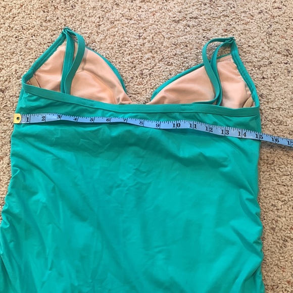 Super Cute Teal LANDS’END Tankini Swimsuit Top - Picture 5 of 7